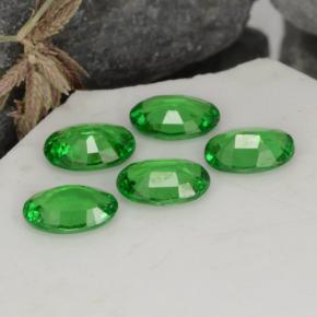 Tsavorite Garnet Gemstones in 5.8 x 3.9 mm Size for Sale, Tsavorite Garnet Stones in Bright Green Color