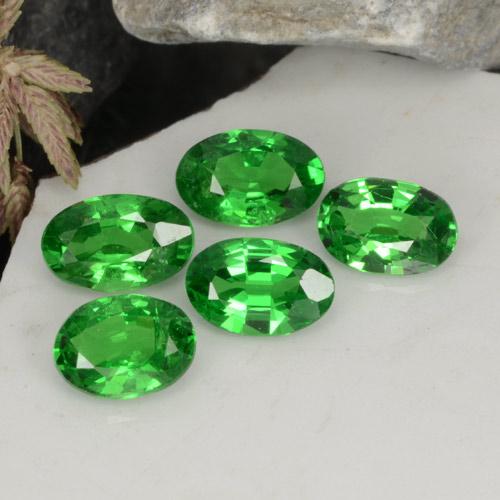 明るい森の緑 ツァボライトガーネット 宝石 - 0.4ct オーバル ファセット (ID: 468930)