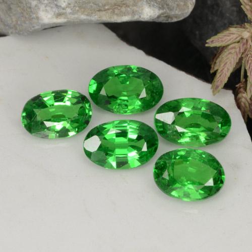 2.06 ctw Green Tsavorite Garnet Stones, Natural Tsavorite Garnet in Oval Facet Shape for Sale