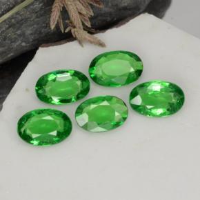 Medium Green Гранат Цаворит Камень - 0.4ct Фасетный Овал (ID: 468931)