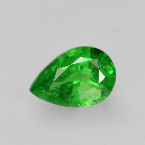 鮮やかなグリーン ツァボライトガーネット 宝石 - 0.5ct ペアーファセット (ID: 469028)
