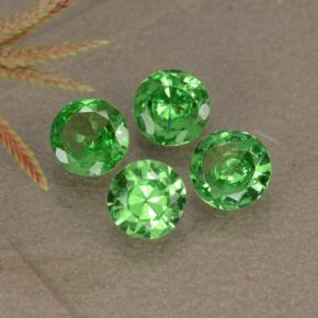 Ярко-зеленый Гранат Цаворит Камень - 0.3ct Бриллиантовая Огранка (ID: 473237)