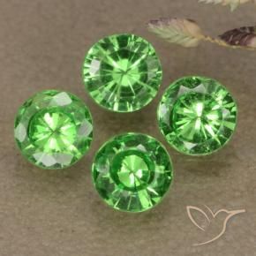 1.03 ctw Green Tsavorite Garnet Stones, Natural Tsavorite Garnet in Diamond-Cut Shape for Sale