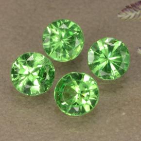 0.85 ctw Green Tsavorite Garnet Stones, Natural Tsavorite Garnet in Diamond-Cut Shape for Sale