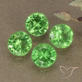 0.94 ctw Green Tsavorite Garnet Stones, Natural Tsavorite Garnet in Diamond-Cut Shape for Sale