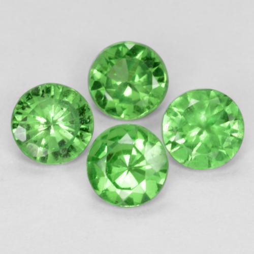 0.93 ctw Green Tsavorite Garnet Stones, Natural Tsavorite Garnet in Diamond-Cut Shape for Sale