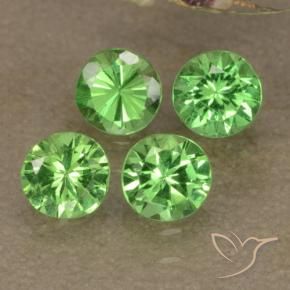 0.93 ctw Green Tsavorite Garnet Stones, Natural Tsavorite Garnet in Diamond-Cut Shape for Sale