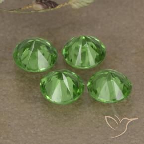 Tsavorite Garnet Gemstones in 3.8 mm Size for Sale, Tsavorite Garnet Stones in Lively Green Color