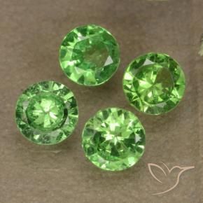 0.98 ctw Green Tsavorite Garnet Stones, Natural Tsavorite Garnet in Diamond-Cut Shape for Sale