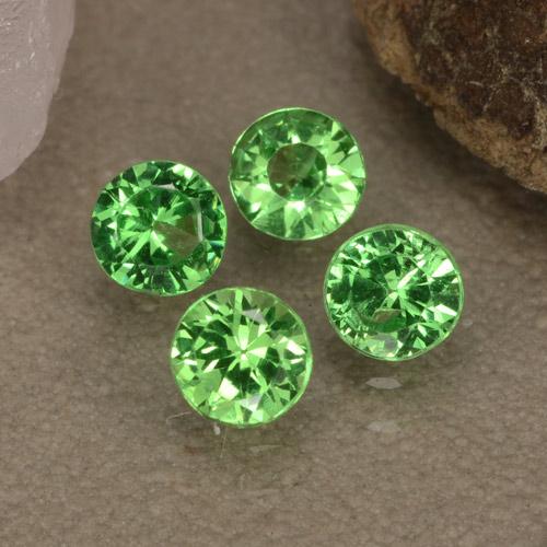 Verde vivo Granate Tsavorita Gema - 0.2ct Corte Diamante (ID: 473796)