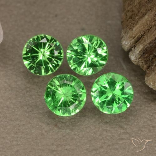 1 to 3 MM Diamond Cut Natural Pleasant Green Tsavorite Garnet Gems Wholesale Lot 