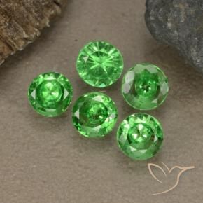 1.28 ctw Green Tsavorite Garnet Stones, Natural Tsavorite Garnet in Diamond-Cut Shape for Sale