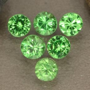 1.23 ctw Green Tsavorite Garnet Stones, Natural Tsavorite Garnet in Diamond-Cut Shape for Sale