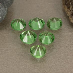 Tsavorite Garnet Gemstones in 3.3 mm Size for Sale, Tsavorite Garnet Stones in Lively Green Color