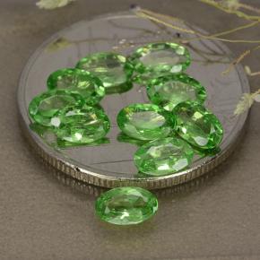 Ярко-зеленый Гранат Цаворит Камень - 0.2ct Фасетный Овал (ID: 481862)
