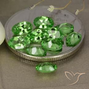 Tsavorite Garnet Gemstones in 5 x 3 mm (calibrated) Size for Sale, Tsavorite Garnet Stones in Medium Green Color