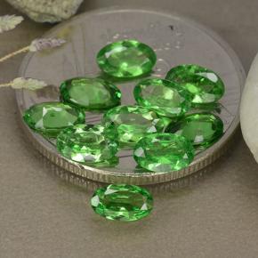 Ярко-зеленый Гранат Цаворит Камень - 0.2ct Фасетный Овал (ID: 481871)