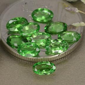 2.23 ctw Green Tsavorite Garnet Stones, Natural Tsavorite Garnet in Oval Facet Shape for Sale
