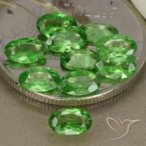2.33 ctw Green Tsavorite Garnet Stones, Natural Tsavorite Garnet in Oval Facet Shape for Sale