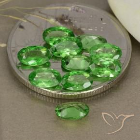 Tsavorite Garnet Gemstones in 5 x 3 mm (calibrated) Size for Sale, Tsavorite Garnet Stones in Bright Green Color