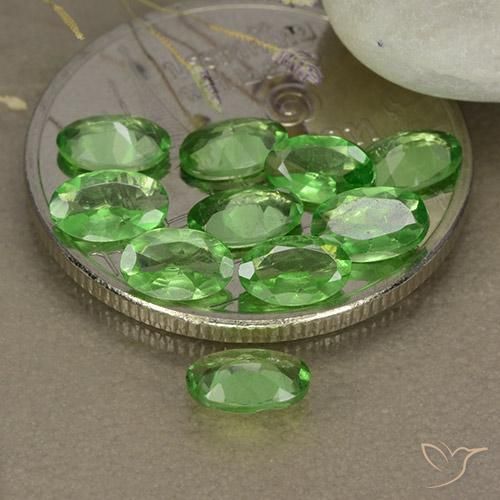 Tsavorite Garnet Gemstones in 5 x 3 mm (calibrated) Size for Sale, Tsavorite Garnet Stones in Bright Forest Green Color