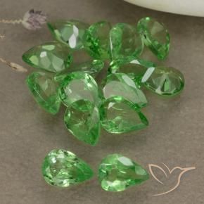 1.98 ctw Green Tsavorite Garnet Stones, Natural Tsavorite Garnet in Pear Facet Shape for Sale