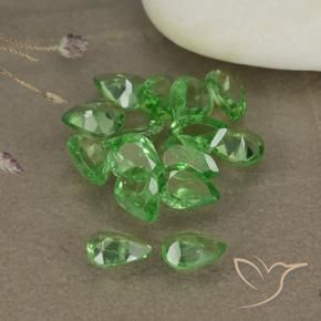 Tsavorite Garnet Gemstones in 4.2 x 3 mm Size for Sale, Tsavorite Garnet Stones in Bright Green Color