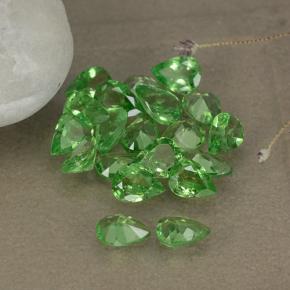 Tsavorite Garnet Gemstones in 4 x 3 mm (calibrated) Size for Sale, Tsavorite Garnet Stones in Bright Green Color