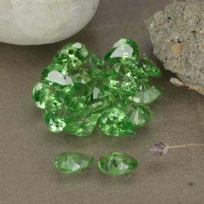 Tsavorite Garnet Gemstones in 4 x 3 mm (calibrated) Size for Sale, Tsavorite Garnet Stones in Bright Green Color
