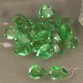 2.48 ctw Green Tsavorite Garnet Stones, Natural Tsavorite Garnet in Pear Facet Shape for Sale