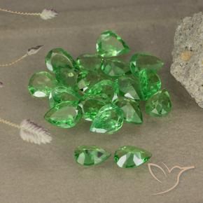 Tsavorite Garnet Gemstones in 4 x 3 mm (calibrated) Size for Sale, Tsavorite Garnet Stones in Bright Forest Green Color