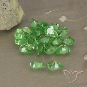 Tsavorite Garnet Gemstones in 4 x 3 mm (calibrated) Size for Sale, Tsavorite Garnet Stones in Lively Green Color