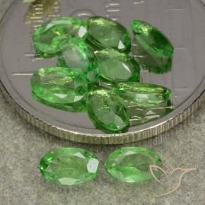 2.09 ctw Green Tsavorite Garnet Stones, Natural Tsavorite Garnet in Oval Facet Shape for Sale