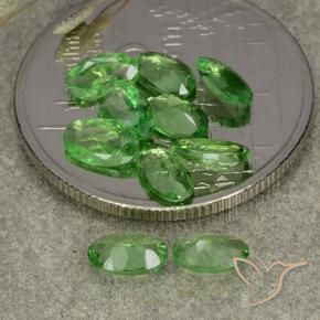 Tsavorite Garnet Gemstones in 5 x 3 mm (calibrated) Size for Sale, Tsavorite Garnet Stones in Medium Green Color
