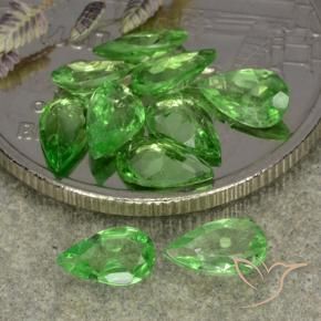 1.72 ctw Green Tsavorite Garnet Stones, Natural Tsavorite Garnet in Pear Facet Shape for Sale
