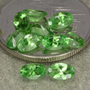 2.98 ctw Green Tsavorite Garnet Stones, Natural Tsavorite Garnet in Oval Facet Shape for Sale