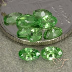2.21 ctw Green Tsavorite Garnet Stones, Natural Tsavorite Garnet in Oval Facet Shape for Sale