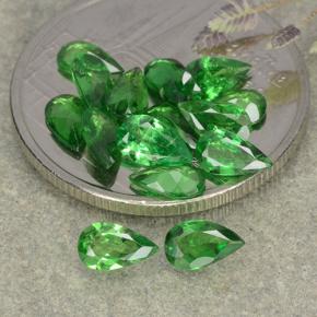 Medium Green Tsavorite Garnet Gem - 0.2ct Pear Facet (ID: 482353)