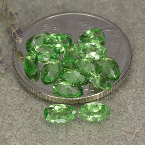 3.01ctw Natural Lively Green Tsavorite Garnet, Oval, VS