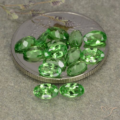 3.22ctw Natural Lively Green Tsavorite Garnet, Oval, VS