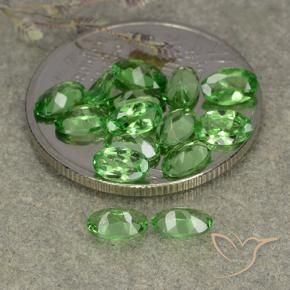 Tsavorite Garnet Gemstones in 4.7 x 2.9 mm Size for Sale, Tsavorite Garnet Stones in Lively Green Color