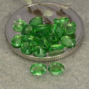 Ярко-зеленый Гранат Цаворит Камень - 0.2ct Фасетный Овал (ID: 482356)