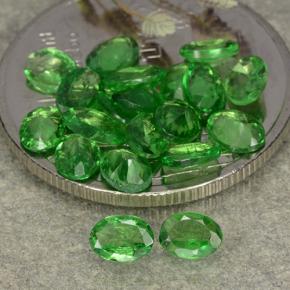 3.03 ctw Green Tsavorite Garnet Stones, Natural Tsavorite Garnet in Oval Facet Shape for Sale