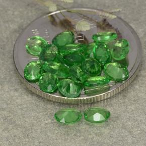 Tsavorite Garnet Gemstones in 4.1 x 3 mm Size for Sale, Tsavorite Garnet Stones in Bright Green Color
