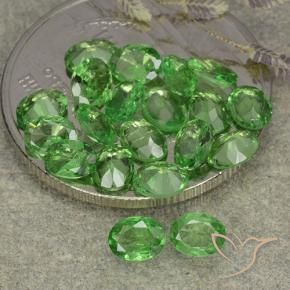 3.04 ctw Green Tsavorite Garnet Stones, Natural Tsavorite Garnet in Oval Facet Shape for Sale