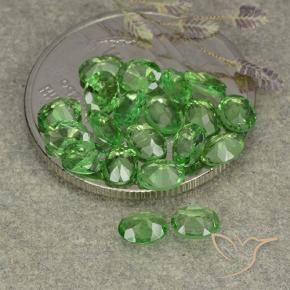 Tsavorite Garnet Gemstones in 4 x 2.8 mm Size for Sale, Tsavorite Garnet Stones in Medium Green Color