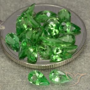 4.34 ctw Green Tsavorite Garnet Stones, Natural Tsavorite Garnet in Pear Facet Shape for Sale