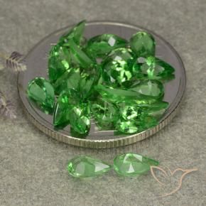 Tsavorite Garnet Gemstones in 5 x 3 mm (calibrated) Size for Sale, Tsavorite Garnet Stones in Bright Green Color