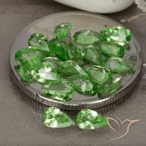 3.04 ctw Green Tsavorite Garnet Stones, Natural Tsavorite Garnet in Pear Facet Shape for Sale