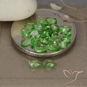 Tsavorite Garnet Gemstones in 3.9 x 2.9 mm Size for Sale, Tsavorite Garnet Stones in Lively Green Color